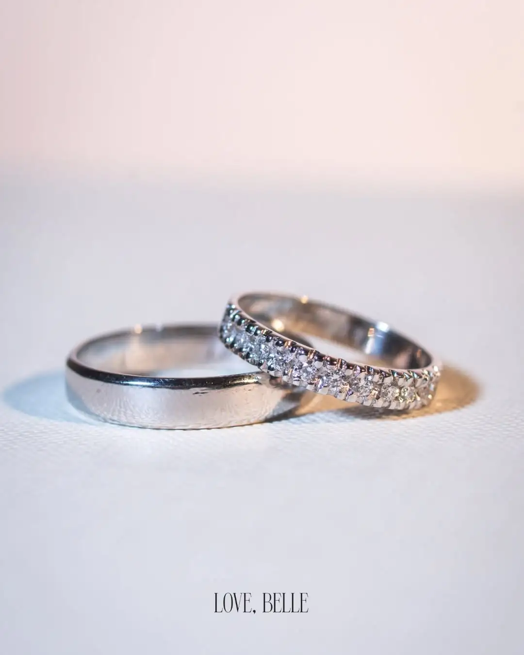 A matched pair of wedding bands